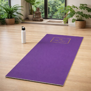 Firmenlogo lila klassisches Geschäft Studio Yogamatte