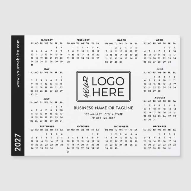 Firmenlogo Magnetkalender 2027 Magnetkarte (Vorderseite)