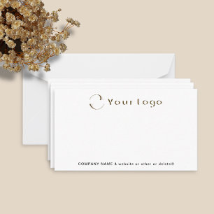 Firmenlogo Minimaler Firmenname Weißer Kundenname Mitteilungskarte