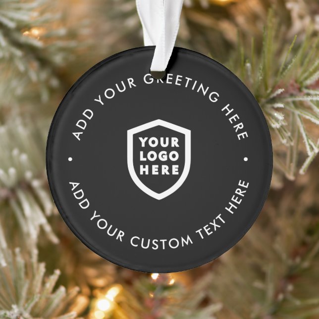 Firmenlogo | Minimalistisch Clean Simple Christmas Ornament (Baum)