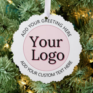 Firmenlogo | Minimalistisch Clean Simple Christmas Ornament Karte