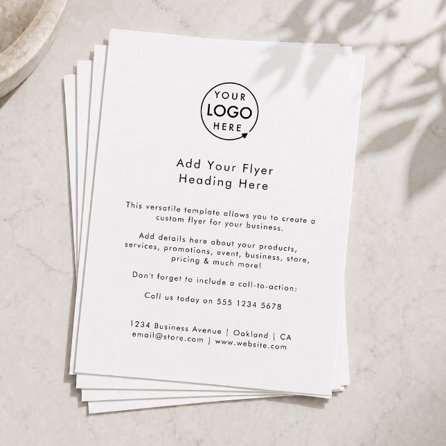 Firmenlogo | MINIMALISTISCH Flyer (Modern minimal versitile white flyer template by Guava - clean, sleek, and fully customizable)