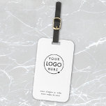Firmenlogo | MINIMALISTISCH Gepäckanhänger<br><div class="desc">Ein einfaches,  individuelles,  weißes Gepäckanhänger-Template in modernem minimalistischem Stil,  das mit Ihrem Firmenlogo,  Slogan und Geschäftsdetails leicht aktualisiert werden kann. #luggagetag #logo</div>