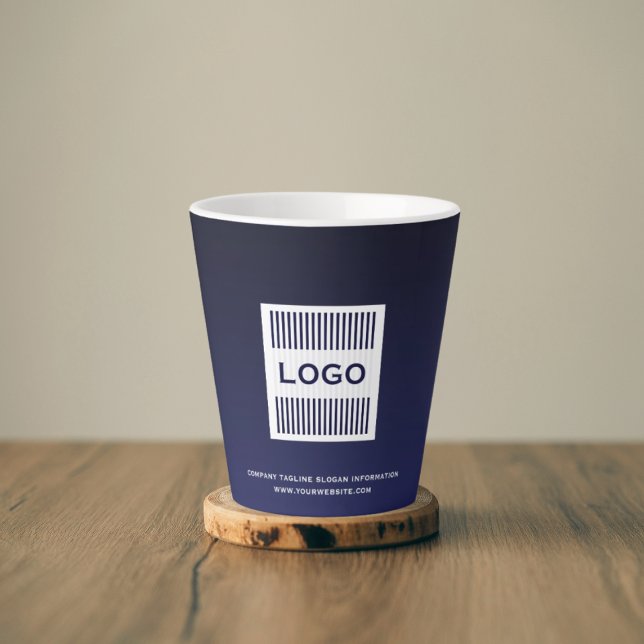 Firmenlogo Minimalistisch Navy Milchtasse (Von Creator hochgeladen)