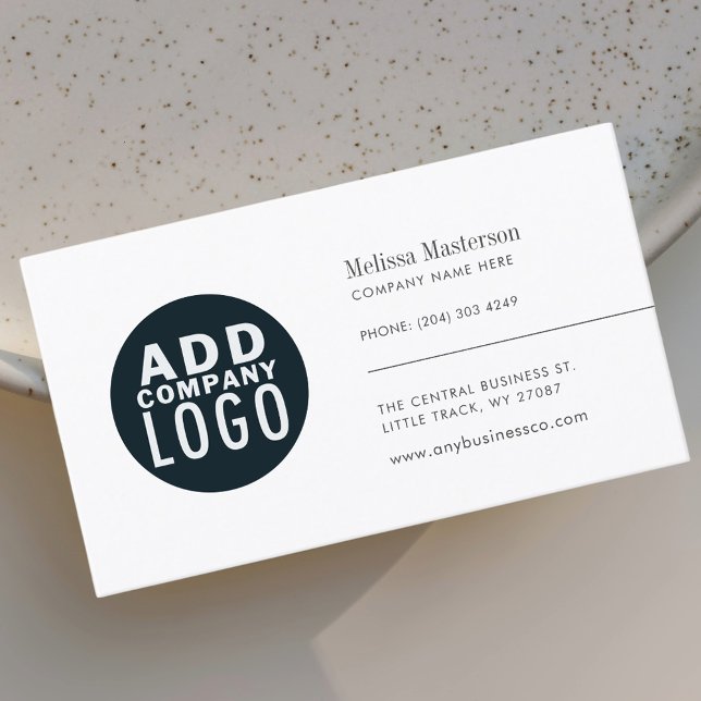 Firmenlogo Minimalistisch Visitenkarte (Your Company Logo Custom Employees Business Card)