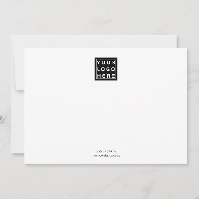 Firmenlogo | Minimalistische Berufliche Anmerkung Mitteilungskarte (Vorderseite)