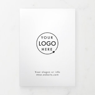 Firmenlogo Minimalistische einfache Trifold-Bros Dreifach Gefaltete Karte