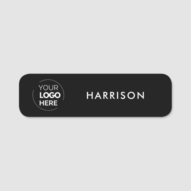 Firmenlogo | Minimalistische Mitarbeiter Namensschild (Vorderseite)