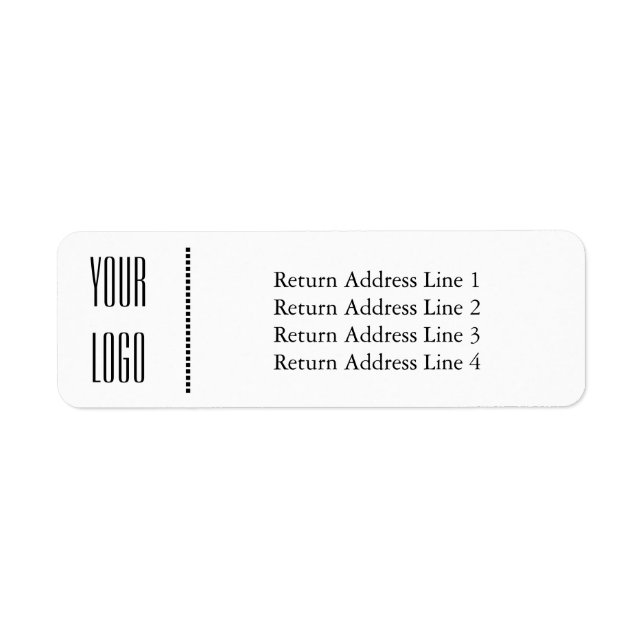 Firmenlogo mit Business-Rücksendeadressen-Aufklebe (Vorne)
