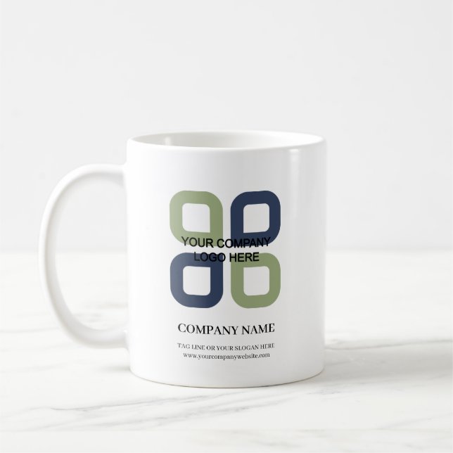 Firmenlogo mit Firmenlogo Kaffeetasse (Links)