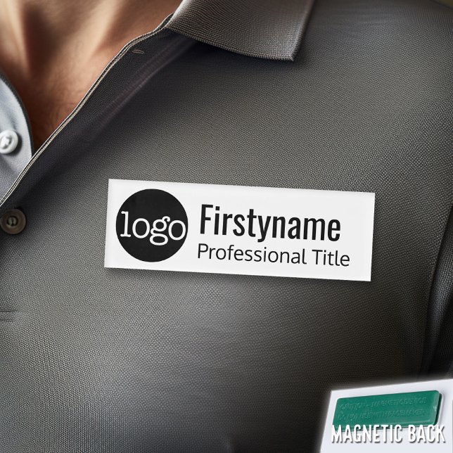 Firmenlogo mit Vorname Beruflich Namenschild (Custom Name Tag - Personalize )