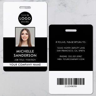 Firmenlogo-Mitarbeiter-Barcode-Mitarbeiterfoto-ID Ausweis