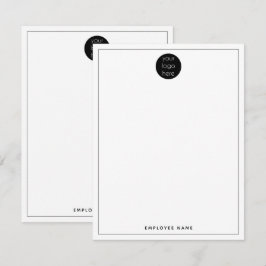 Firmenlogo Mitarbeiter doppelt geteilt Mitteilungskarte