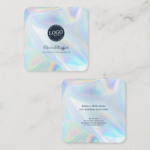 Firmenlogo Mitarbeiter Hair Stylist Salon Quadratische Visitenkarte