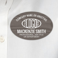 Firmenlogo Mitarbeiter-ID Braune Imitate Oval