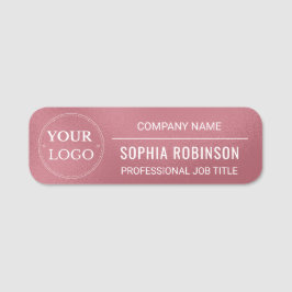 Firmenlogo Mitarbeiter Imitate Rose Gold Pink Namensschild