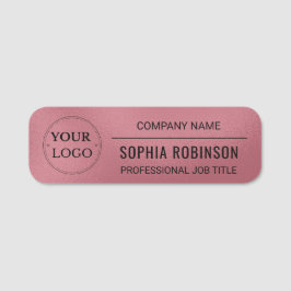 Firmenlogo Mitarbeiter Imitate Rose Gold Pink Namensschild