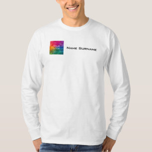 Firmenlogo Mitarbeiter Personal Herren Langarmshir T-Shirt