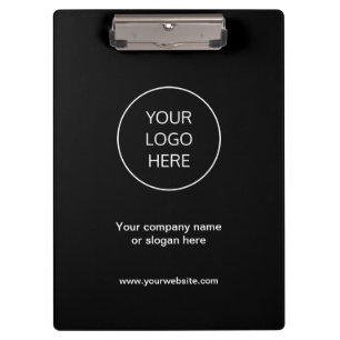 Firmenlogo Modern Black Clipboard Klemmbrett