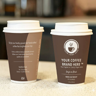 Firmenlogo Modern markierter Kaffee Beruflich Pappbecher