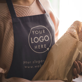 Firmenlogo | Modern Minimalistisch Navy Blue Schürze