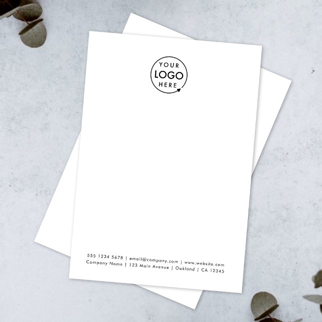 Firmenlogo | Modern Minimalistisch sauber einfach Mitteilungskarte (Modern minimal vertical logo business note card by Guava - clean, simple, and professional.)