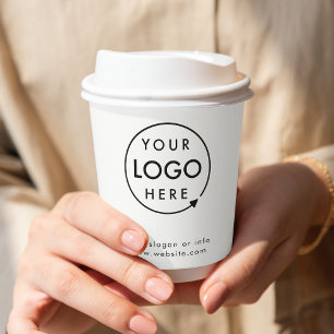 Firmenlogo Modern Minimalistisch sauber, einfach w Pappbecher