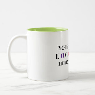 Firmenlogo Modern mit QR-Tasse Zweifarbige Tasse