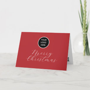 Firmenlogo Modern Red Christmas Dankeskarte