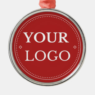 Firmenlogo Modern Red Christmas Ornament Aus Metall