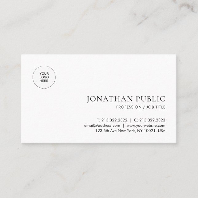 Firmenlogo Modern Template Beruflich Visitenkarte (Vorderseite)