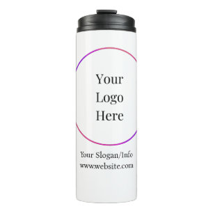 Firmenlogo Moderne, individuell anpassbare Vorlage Thermosbecher