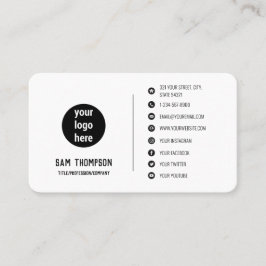 Firmenlogo Moderne Minimalistische Social Media-Ic Visitenkarte