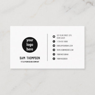 Firmenlogo Moderne Minimalistische Social Media-Ic Visitenkarte