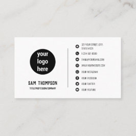Firmenlogo Moderne Minimalistische Social Media-Ic Visitenkarte