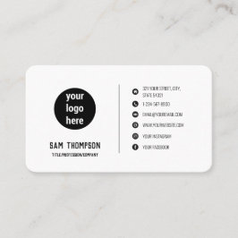 Firmenlogo Moderne Minimalistische Social Media-Ic Visitenkarte