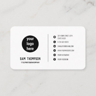 Firmenlogo Moderne Minimalistische Social Media-Ic Visitenkarte