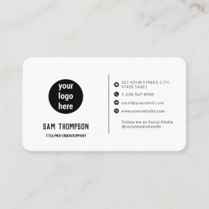 Firmenlogo Moderne Minimalistische Social Media Visitenkarte