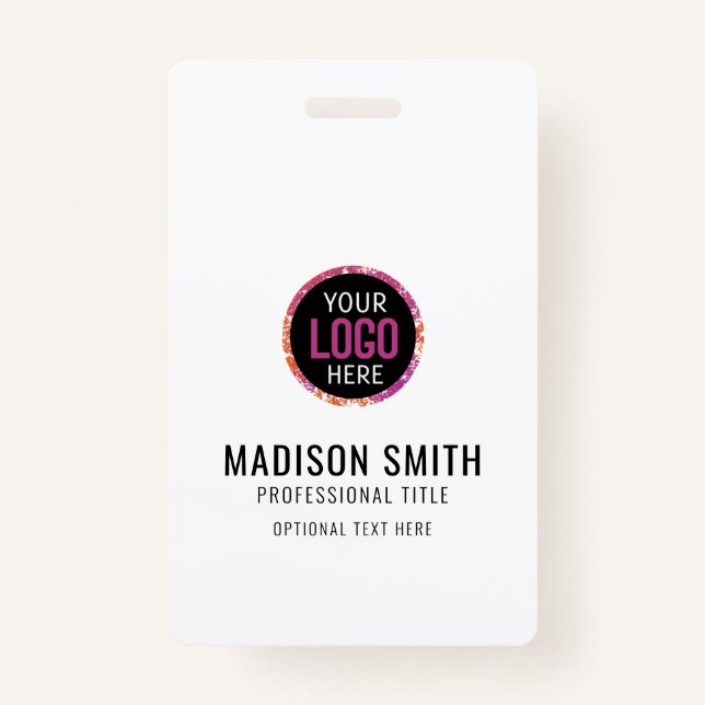 Firmenlogo | Moderne Mitarbeiter Ausweis (Vorderseite)