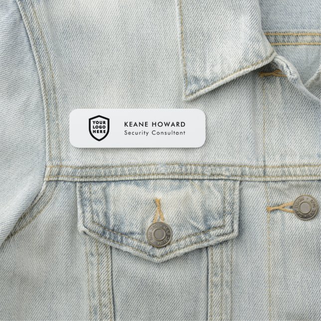 Firmenlogo | Moderne Mitarbeiter Namensschild (Beispiel)