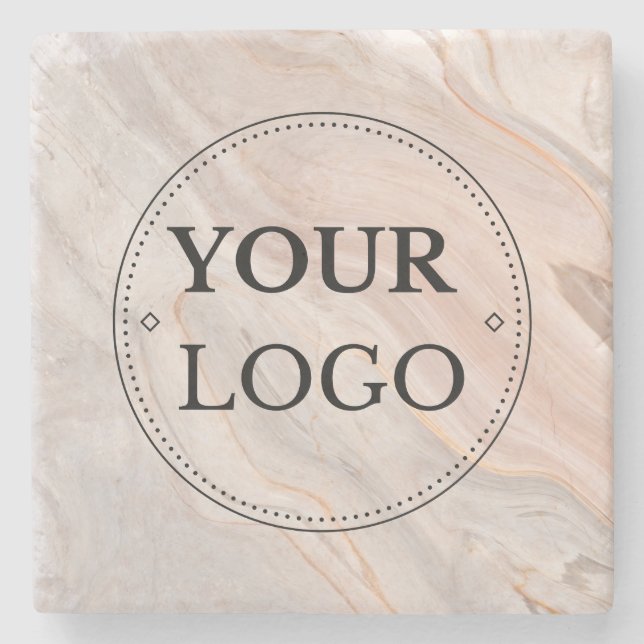 Firmenlogo Moderne Mitarbeiter Steinuntersetzer (Vorderseite)