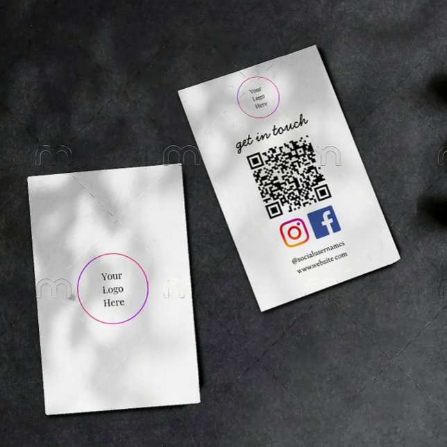 Firmenlogo | Moderne QR-Code-Sozialvorlage Visitenkarte (Von Creator hochgeladen)