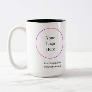 Firmenlogo Moderne Unternehmensvorlage Zweifarbige Tasse
