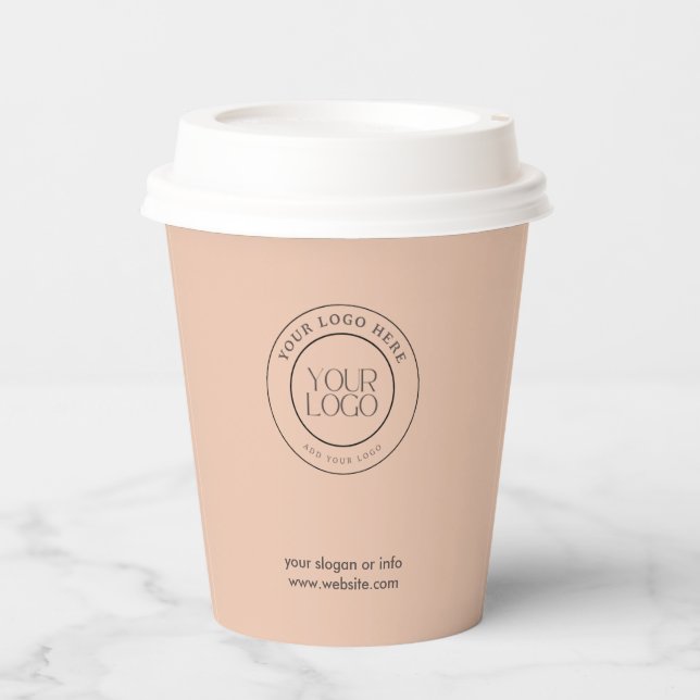 Firmenlogo Modernes Berufliches Barista Pappbecher (Vorderseite)