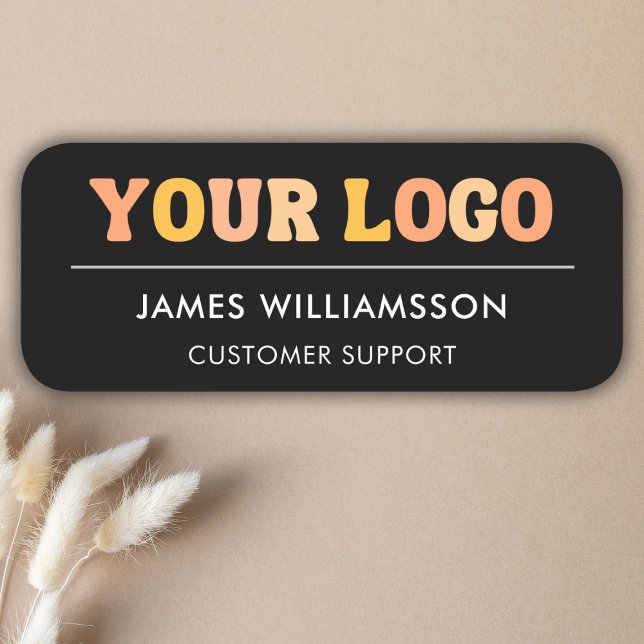 Firmenlogo Modernes Personal Magnetisch Namensschild (Business Logo Modern Employee Staff Magnetic Name Tag)