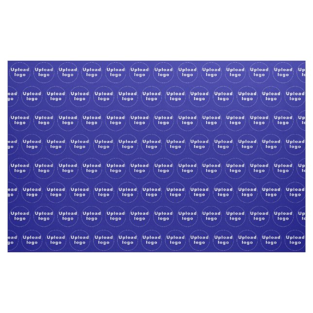 Firmenlogo Nahtloses Muster auf blauem Stoff (Yard (91,4 cm))