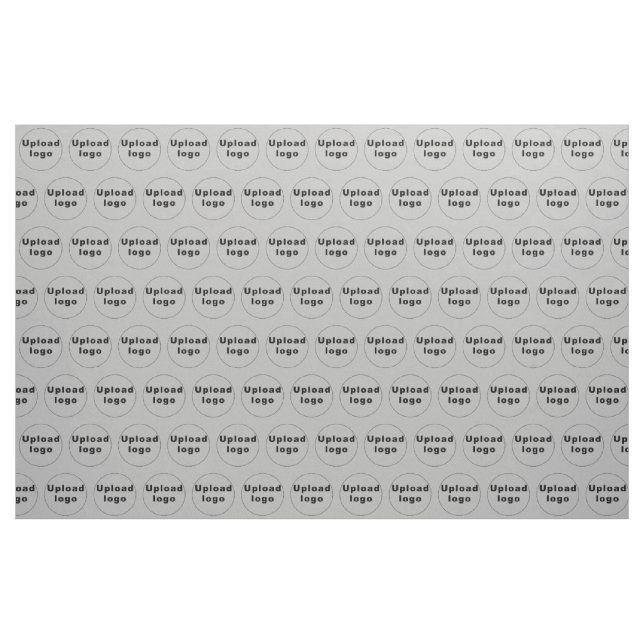 Firmenlogo Nahtloses Muster auf grauem Stoff (Yard (91,4 cm))