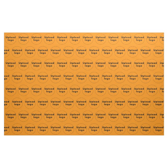 Firmenlogo Nahtloses Muster in orangefarbener Farb Stoff (Yard (91,4 cm))