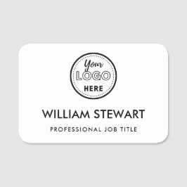 Firmenlogo Name des Mitarbeiters Namensschild