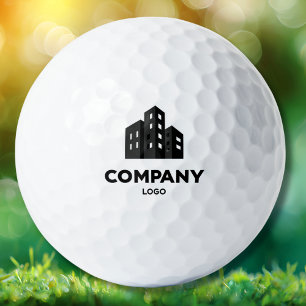 Firmenlogo Name Mitarbeiter Minimalistisch Golfball